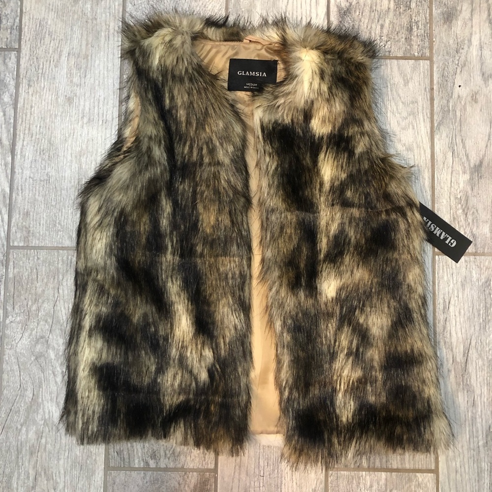 Faux fur vest
